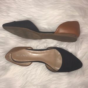Merona Black & Tan flats size 8